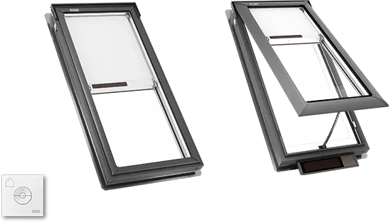 VELUX Skylight System, closed and venting